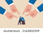 toxic work  abuse or bullying... | Shutterstock .eps vector #2162832549