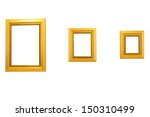 three gold picture frames ... | Shutterstock . vector #150310499