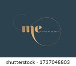 me monogram logo.typographic... | Shutterstock .eps vector #1737048803