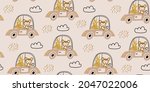vector seamless pattern with... | Shutterstock .eps vector #2047022006