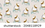 vector seamless pattern with... | Shutterstock .eps vector #2048118929