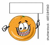 cute orange fruit  and banner | Shutterstock . vector #685184560