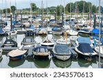 marina in the city of Culemborg on the river Lek in the province of Gelderland, the Netherlands