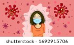 vector covid 19 virus... | Shutterstock .eps vector #1692915706