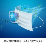 surgical mask protects against... | Shutterstock .eps vector #1677594316