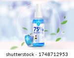 hand sanitizer spray 75 ... | Shutterstock .eps vector #1748712953