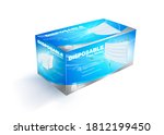 surgical medical face mask box... | Shutterstock .eps vector #1812199450