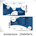 corporate tri fold brochure... | Shutterstock .eps vector #156043676