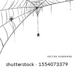 vector illustration of a cobweb ... | Shutterstock .eps vector #1554073379