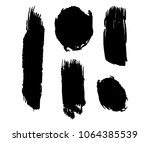 collection of hand drawn black... | Shutterstock .eps vector #1064385539