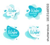 mineral water tag. blue label... | Shutterstock .eps vector #1815168503