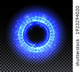 blue hologram portal. magic... | Shutterstock .eps vector #1923294020