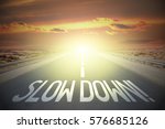 Road concept - slow down