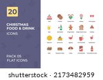 christmas food and drink flat... | Shutterstock .eps vector #2173482959