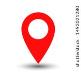 pin icon raster. location icon. ... | Shutterstock . vector #1492021280
