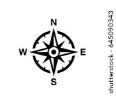 Vector Compass Rose With North  ...