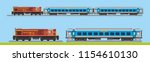 indian railway shatabdi express | Shutterstock .eps vector #1154610130