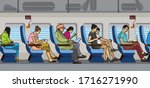 illustration of passenger seat... | Shutterstock .eps vector #1716271990