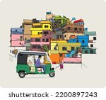 A Conceptual Illustration of Slum area