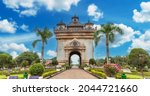 Patuxai literally meaning Victory Gate in Vientiane,Laos