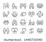 care icon. help and sympathy... | Shutterstock .eps vector #1440733340