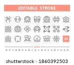 teamwork 20 line icons. vector... | Shutterstock .eps vector #1860392503