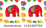 seamless asian pattern with... | Shutterstock .eps vector #1141369703