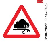 wind cloud warning sign. vector ... | Shutterstock .eps vector #2161678073