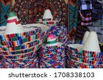 mexican colorful typical hat... | Shutterstock . vector #1708338103