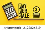 Small photo of Pay per sale PPS is shown using the text