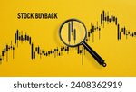Small photo of Stock buyback and Share buybacks is shown using a text