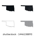vector map of the oklahoma | Shutterstock .eps vector #1446138893