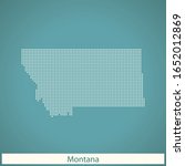 vector map of the montana | Shutterstock .eps vector #1652012869