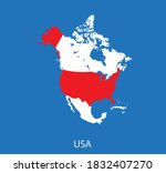 vector map of the usa | Shutterstock .eps vector #1832407270