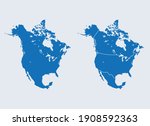 vector map of the north america | Shutterstock .eps vector #1908592363