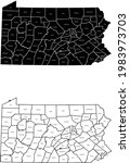 vector map of the pennsylvania | Shutterstock .eps vector #1983973703