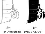 vector map of the rhode island | Shutterstock .eps vector #1983973706