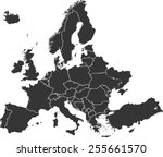 detailed vector map of the... | Shutterstock .eps vector #255661570