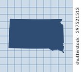 map of south dakota | Shutterstock .eps vector #297521513