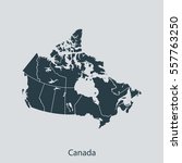 map of canada | Shutterstock .eps vector #557763250