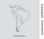 map of south america | Shutterstock .eps vector #563053573
