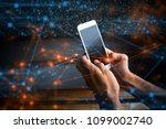 businessman use smartphone online to social network, touchscreen device connecting to global cyber net, digital link to data information, internet of things online, hacker privacy, ai crypto currency 