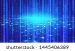 abstract net futuristic digital ... | Shutterstock . vector #1445406389