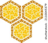 Vector Honeycomb Icon Mosaic....