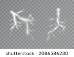 lightning effect  thunderstorm  ... | Shutterstock .eps vector #2086586230