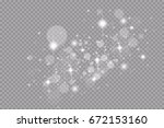 glow light effect. vector... | Shutterstock .eps vector #672153160
