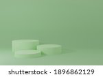 green cylinder product stand in ... | Shutterstock . vector #1896862129