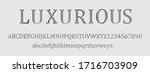  luxurious font and numbers... | Shutterstock .eps vector #1716703909