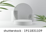 white product display podium... | Shutterstock . vector #1911831109