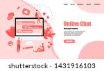 web template with messenger.... | Shutterstock .eps vector #1431916103
